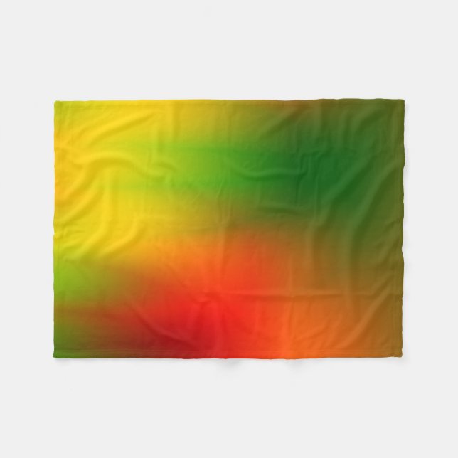 Splash of Rasta Colour Fleece Blanket (Front (Horizontal))