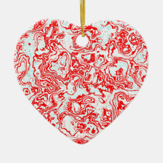 Splash of Red Ceramic Heart Tree Decoration
