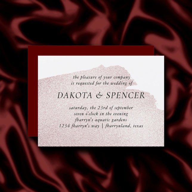 Splash of Red | Elegant Modern Watercolor Wedding Invitation (Creator Uploaded)