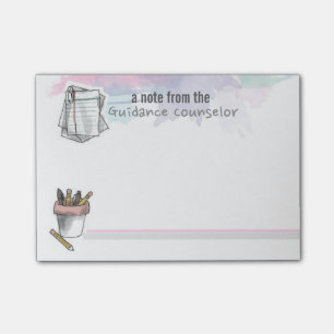 Splash of Watercolor Guidance Counsellor Note