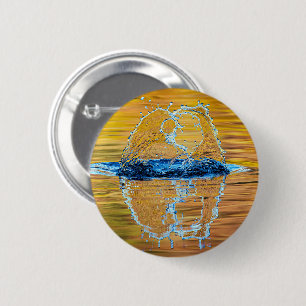 Splash on a fall evening 6 cm round badge