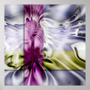 Splash On Stripes Poster
