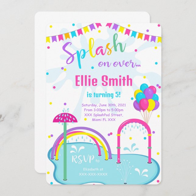 Splash Pad Invitation (Front/Back)