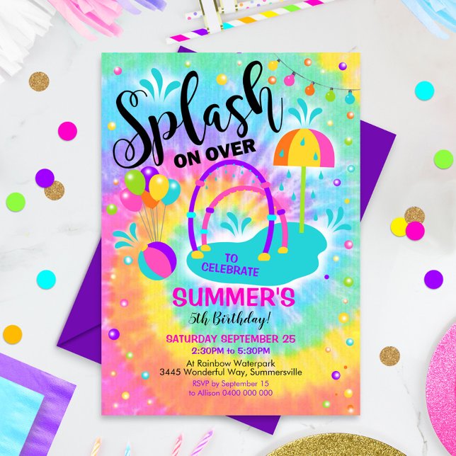 Splash Pad Party Invitation Waterpark Birthday (Creator Uploaded)