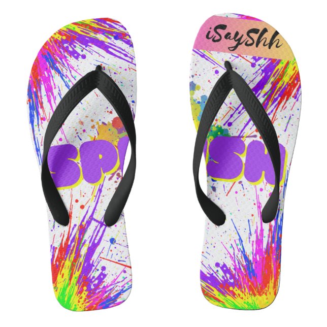 splash paint jandals (Footbed)