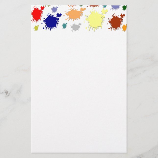 Splash Paint Stationery (Front)