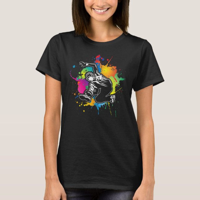 Splash Parkour  Freerunning Freerunner Backflip T-Shirt (Front)