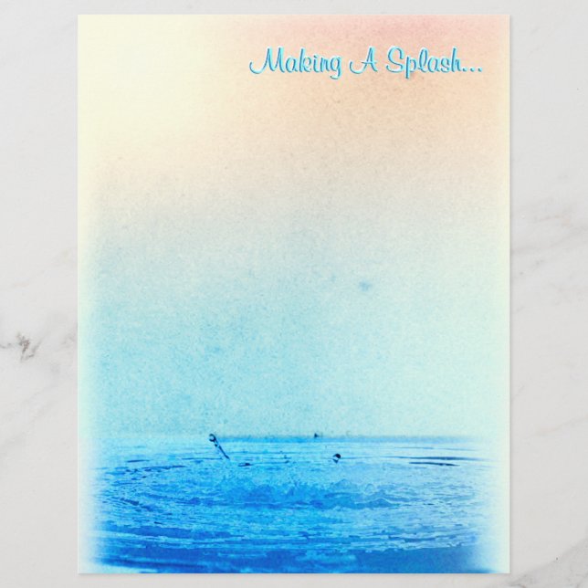 Splash! (Personalised Scrapbook Paper) (Front)