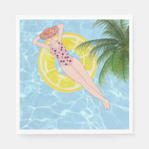 Splash & Sip – Adult Pool Party Napkin