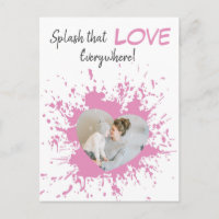 Splash That Love Everywhere | Pink Heart Photo