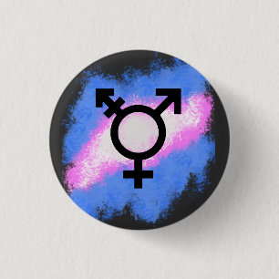 Splash Trans flag 3 Cm Round Badge