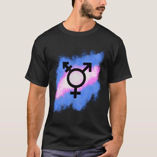 Splash Transgender Flag T-Shirt (Front)