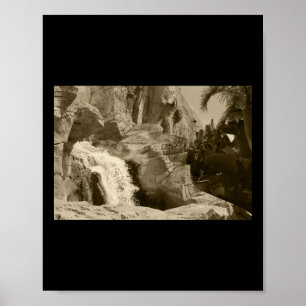 Splash Water Feature Benidorm Tint Sticker  Poster