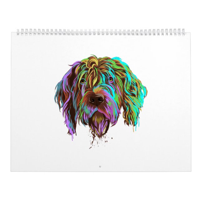 Splash Wirehaired Pointing Griffon Dog Calendar (Cover)