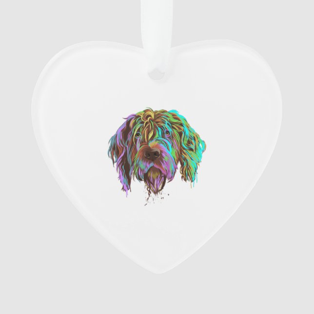 Splash Wirehaired Pointing Griffon Dog Ornament (Front)