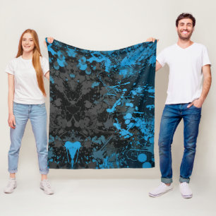 Splashes, Lines, and Vibrant Chaos Fleece Blanket