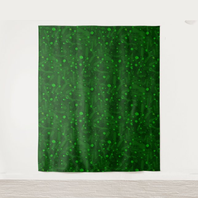 Splashes of light green paint. tapestry (Front)