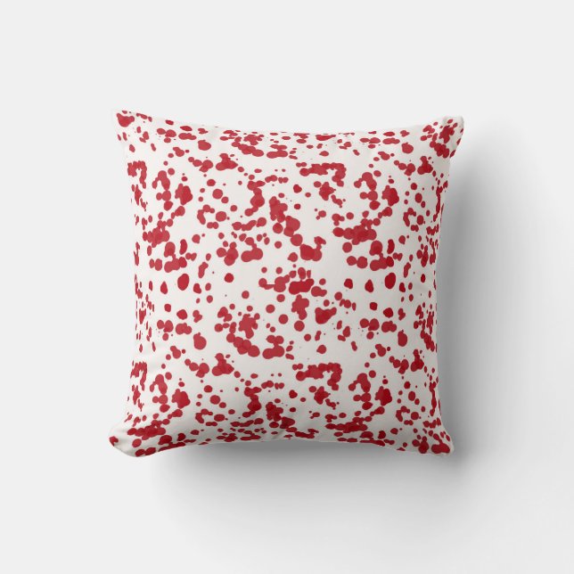 Splashes of red paint cushion (Front)
