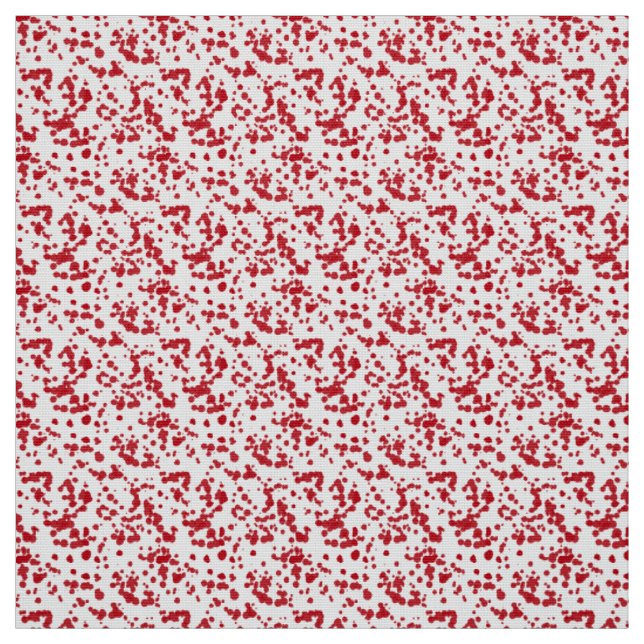 Splashes of red paint. fabric (Swatch)