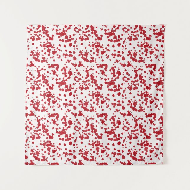 Splashes of red paint tapestry (Front)