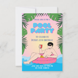 Splashin' Fun Pool Party Invitation