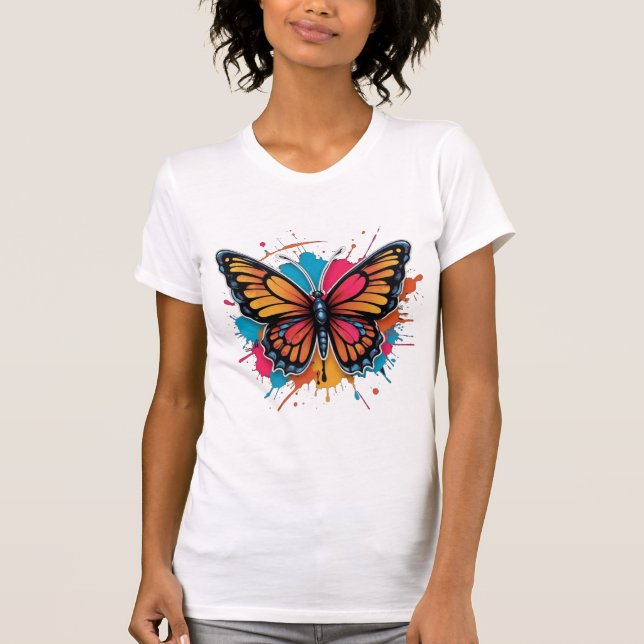 splashing butterfly T-Shirt (Front)
