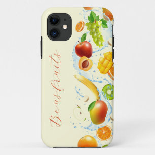Splashing fruits vertical  iPhone Case