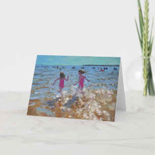 Splashing in the sea Clacton. 2014 Holiday Card