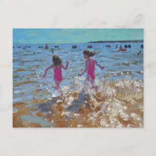 Splashing in the sea Clacton. 2014 Postcard