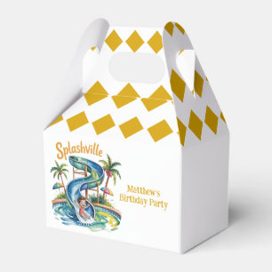 Splashville Water Slide Boy Birthday Party Favour Box