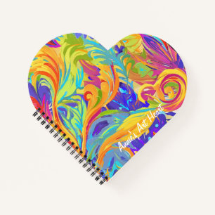 Splashy abstract art cheerful creativity  notebook