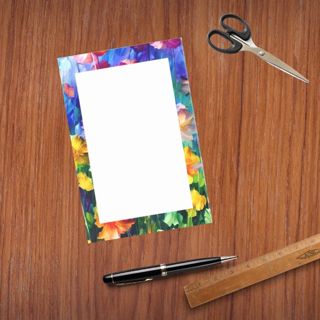 Splashy Colourful Watercolor Floral Theme Post-it Notes (Creator Uploaded)
