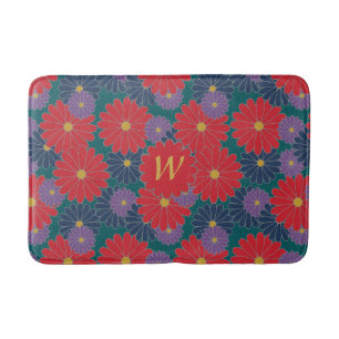 Splashy Fall Floral Bath Mat