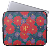 Splashy Fall Floral Laptop Sleeve