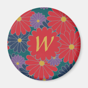 Splashy Fall Floral Magnet