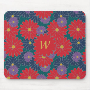 Splashy Fall Floral Mousepad