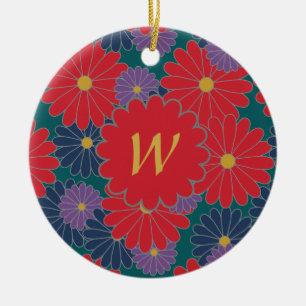 Splashy Fall Floral Ornament