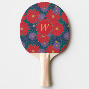 Splashy Fall Floral Ping Pong Paddle