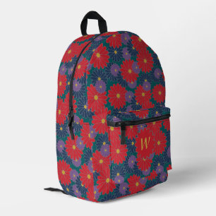 Splashy Fall Floral Printed Backpack