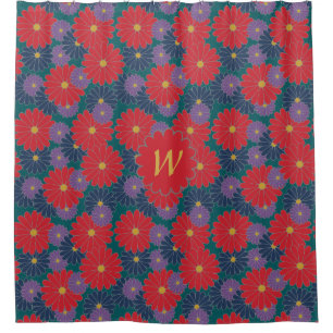 Splashy Fall Floral Shower Curtain