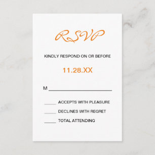 Splashy Monogram Wedding RSVP Card