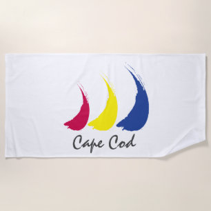 Splashy Sails_Paint-The-Wind_Cape Cod Beach Towel