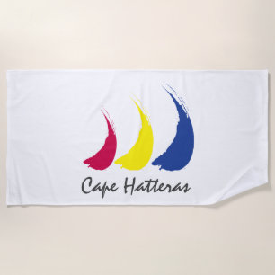 Splashy Sails_Paint-The-Wind_Cape Hatteras Beach Towel