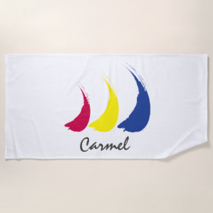 Splashy Sails_Paint-The-Wind_Carmel Beach Towel
