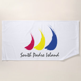 Splashy Sails_Paint-The-Wind_South Padre Island Beach Towel