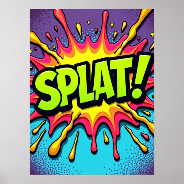 SPLAT! Pop Art Comic Explosion Poster (Front)