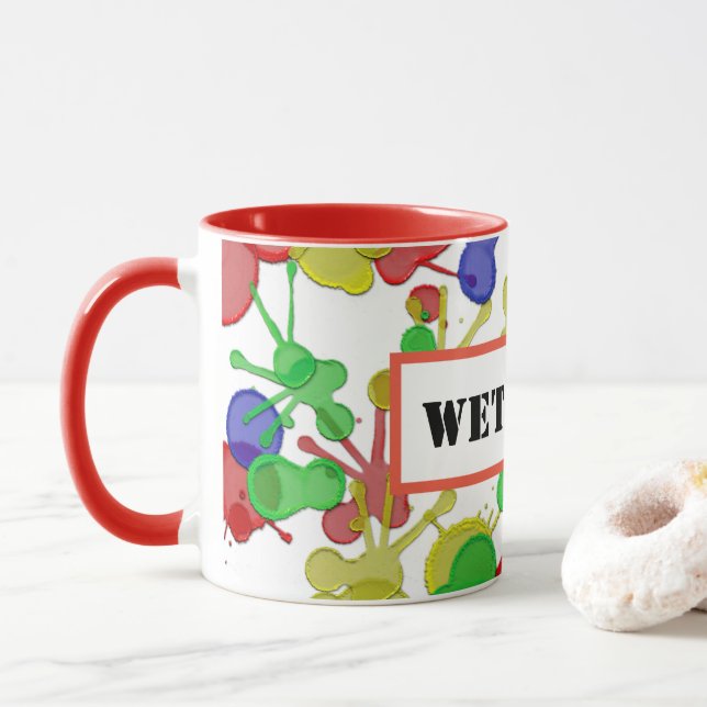 Splat! Wet Paint Mug (With Donut)