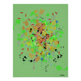 Splatter Acrylic Glossy Poster