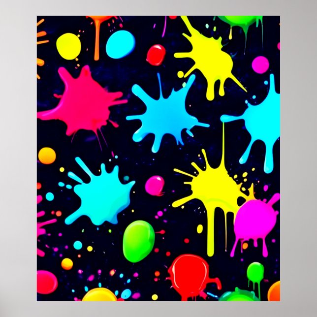 Splatter Art Burst Poster (Front)