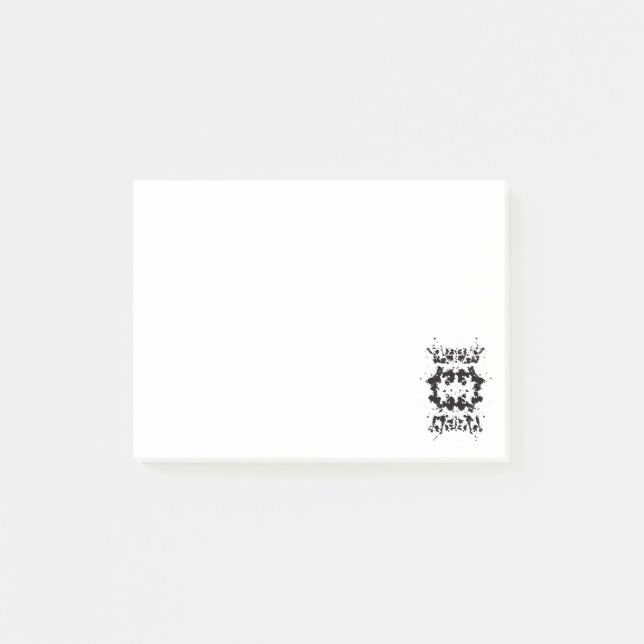 Splatter Black and White Post-it Notes (Front)